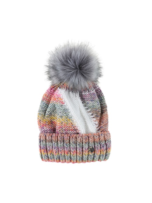 Zimowa czapka z pomponem Iceland kolorowa