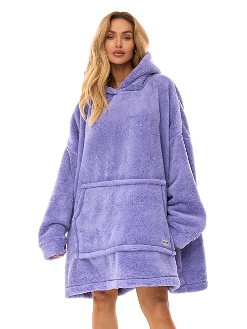 Maxi bluza Hoodie fioletowa
