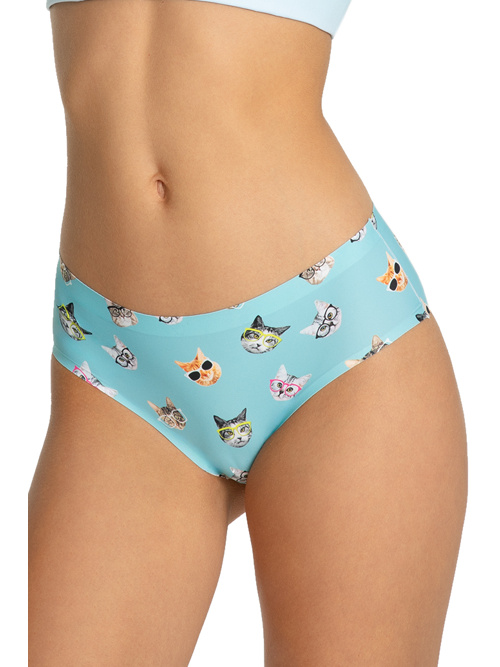 Majtki bezszwowe Cats Simple Classic niebieskie