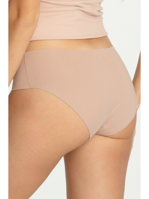 Bawełniane majtki bezszwowe Cotton mood CLASSIC beżowe