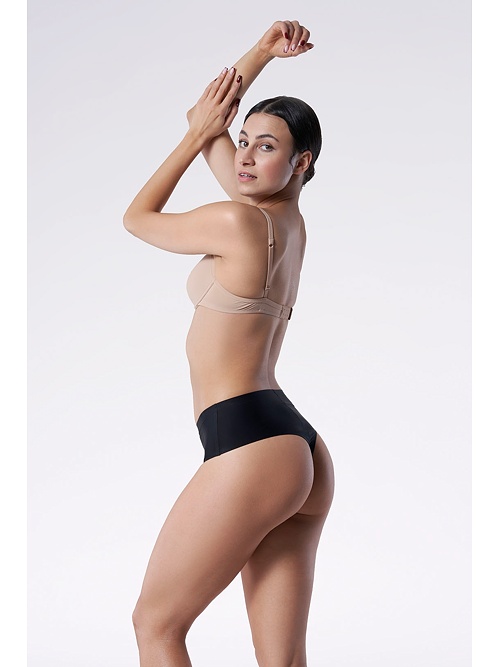 Wysokie stringi bezszwowe Simple String Maxi czarne